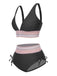 She's wearing 1970s V-Neck Patchwork High-Waist Bikini and the whole beach remembers the 1970s