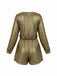 1970s V-Neck Sequin Long Sleeve Romper - vintage jumpsuit, retro fashion