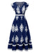 1970s V-Neck Tribal Pattern Bohemian Dress, vintage dress, retro fashion - perfect for women who love vintage and retro fashion