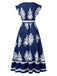 1970s V-Neck Tribal Pattern Bohemian Dress, vintage dress, retro fashion - perfect for women who love vintage and retro fashion