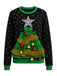 1980s 3D Christmas Tree Sweater With Tinsel - vintage fashion, retro style