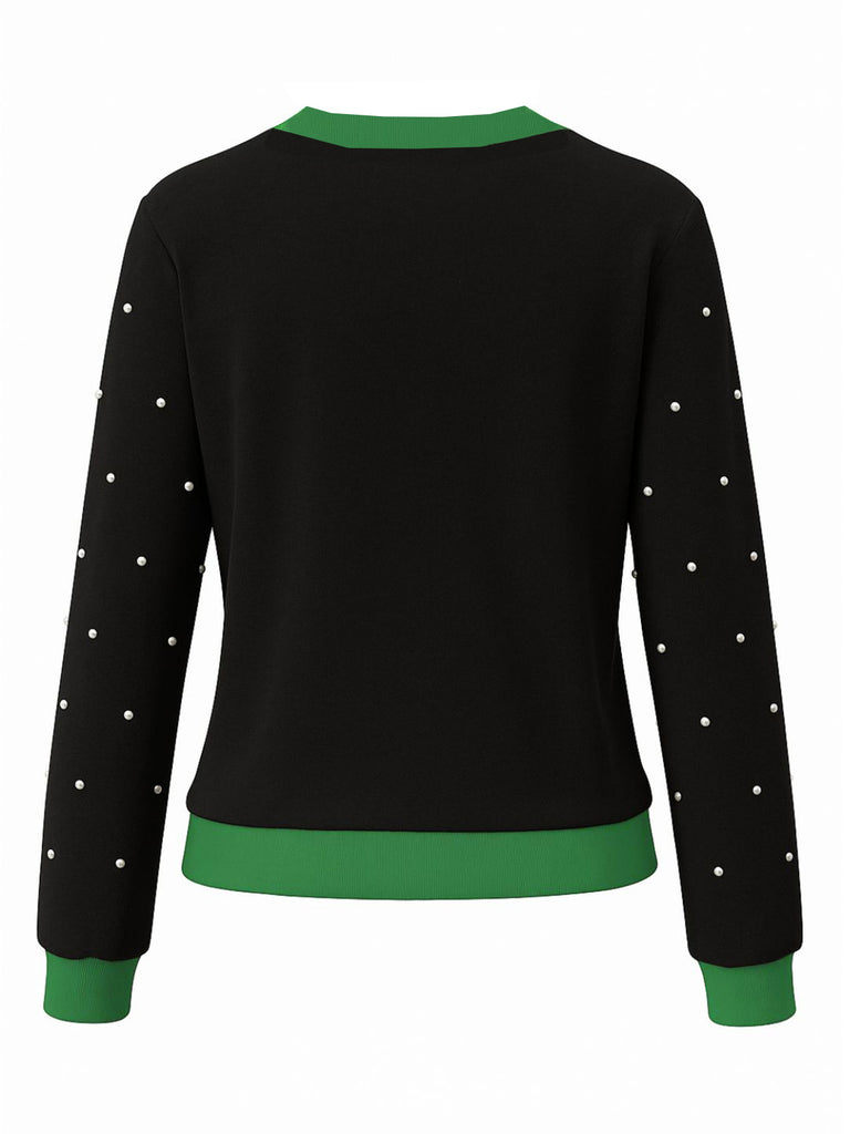 1980s 3D Christmas Tree Sweater With Tinsel - vintage fashion, retro style