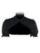 Black 1980s Solid Gothic Puff Sleeves Short Cape Cardigan - vintage fashion, retro style, classic black