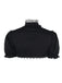 Black 1980s Solid Gothic Puff Sleeves Short Cape Cardigan - vintage fashion, retro style, classic black