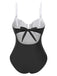 1980s Colorblock Strap High-Leg One-Piece Swimsuit: 1980s Riviera elegance, reimagined for her