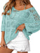 1980s Crocheted Open-Knit Off-Shoulder Cover-Up - bohemian cover up, beach wear for vintage lovers
