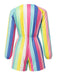 1980s Colorful Striped Sequined V-Neck Romper - vintage jumpsuit, retro fashion