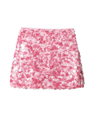 1980s Dot Sequined Mini Skirt - vintage skirt, retro style