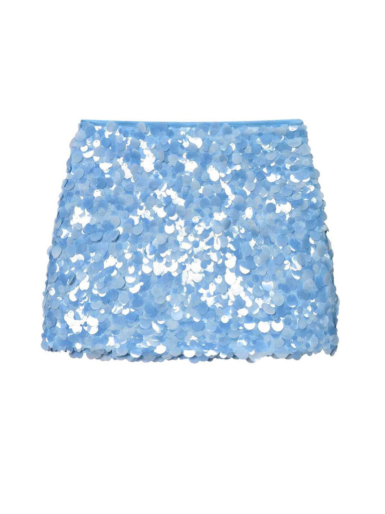 1980s Dot Sequined Mini Skirt - vintage skirt, retro style