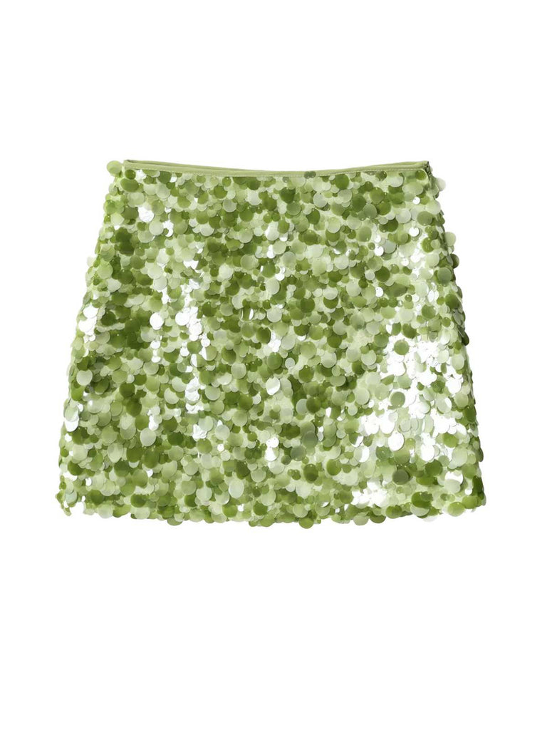 1980s Dot Sequined Mini Skirt - vintage skirt, retro style