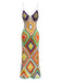 1980s Boho Irregular Print Hand Crochet Cover-Up Dress - vintage dress, retro fashion
