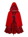 Red 1980s Velvet Lace Sequined Strapless Dress & Cape - vintage dress, retro fashion, elegant red