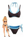 1980s Faux Two-Piece Tie-Side Bikini Set - vintage swimwear, retro swimsuit, pin-up style for vintage lovers