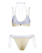 1980s Faux Two-Piece Tie-Side Bikini Set: beautiful vintage swimwear, retro swimsuit, pin-up style with timeless appeal