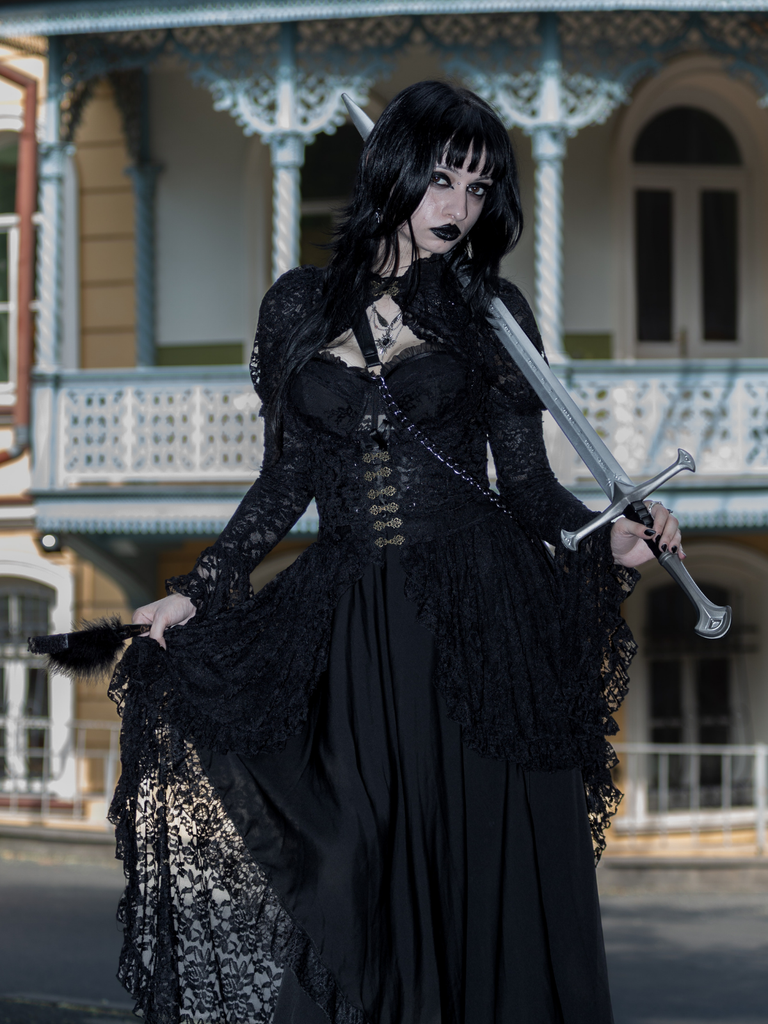 1980s Gigot Sleeve Victorian Lace Dress, vintage dress, retro fashion - vintage inspired fashion