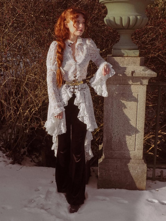 1980s Gigot Sleeve Victorian Lace Dress - vintage dress, retro fashion