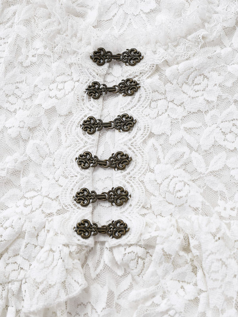 1980s Gigot Sleeve Victorian Lace Dress - vintage dress, retro fashion