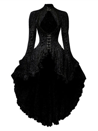 1980s Gigot Sleeve Victorian Lace Dress - vintage dress, retro fashion