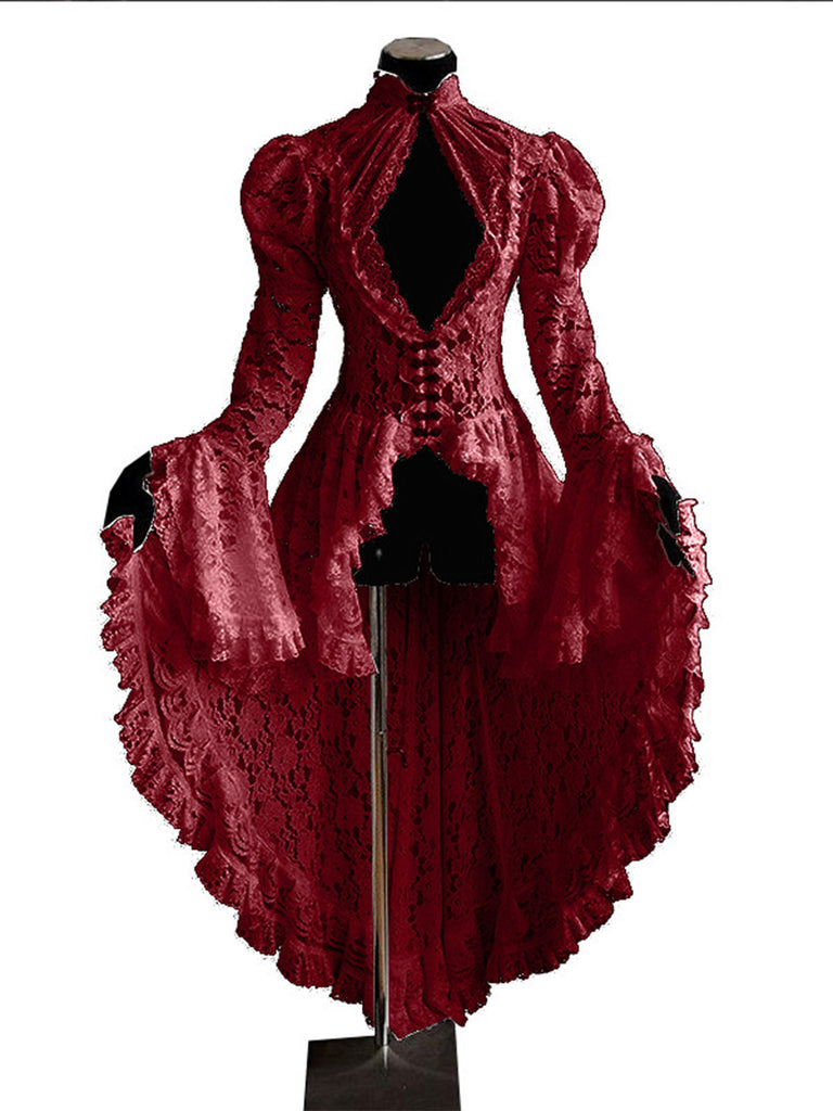 1980s Gigot Sleeve Victorian Lace Dress - vintage dress, retro fashion