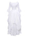 1980s Gothic Bell Sleeve Irregular Hem Dress - vintage dress, retro fashion