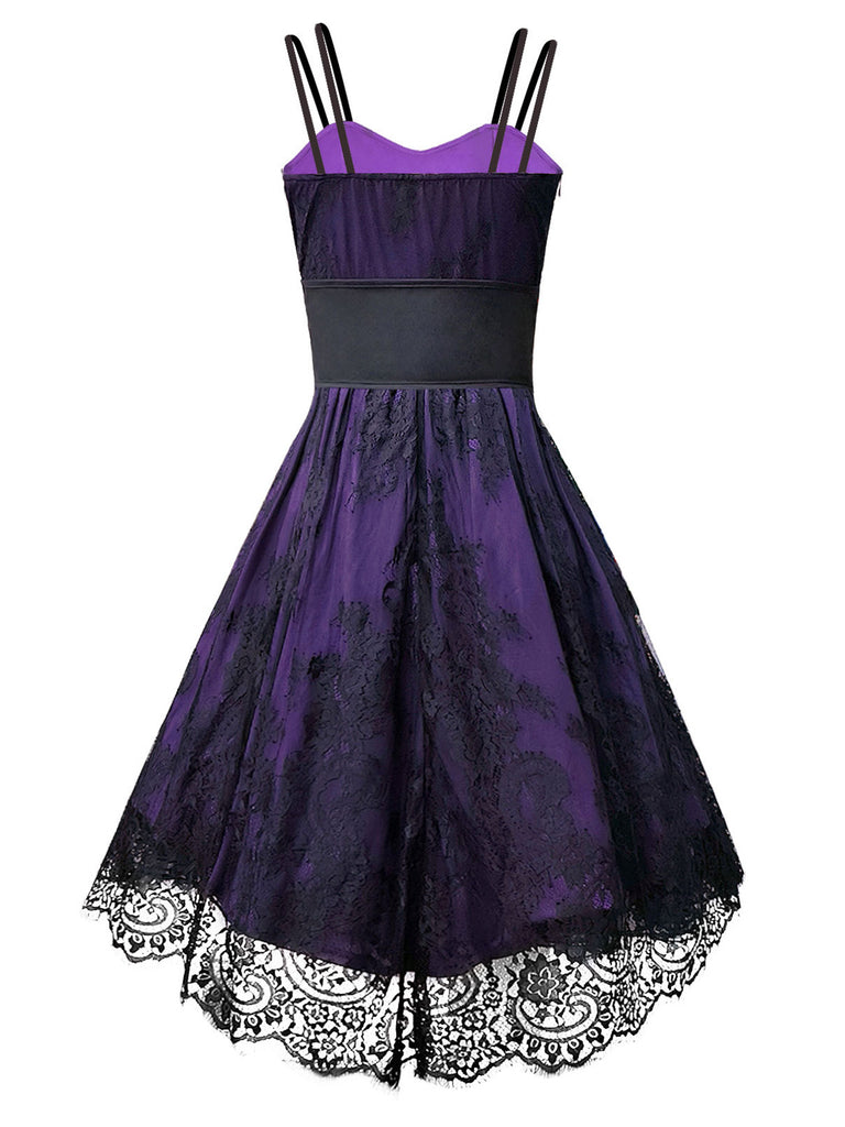 1980s Gothic Punk Eyelash Lace Waistband Dress, vintage dress, retro fashion, lace detail - perfect for women who love vintage and retro fashion
