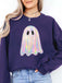 1980s Halloween Ghost Pumpkin Vintage Sweatshirt - vintage fashion, retro style