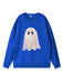 1980s Halloween Ghost Pumpkin Vintage Sweatshirt - vintage fashion, retro style