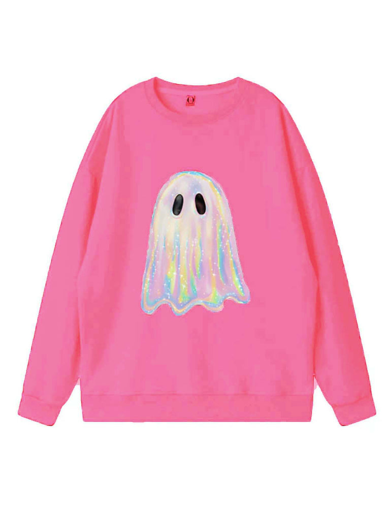 1980s Halloween Ghost Pumpkin Vintage Sweatshirt - vintage fashion, retro style