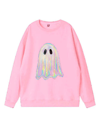 1980s Halloween Ghost Pumpkin Vintage Sweatshirt - vintage fashion, retro style