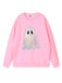 1980s Halloween Ghost Pumpkin Vintage Sweatshirt - vintage fashion, retro style