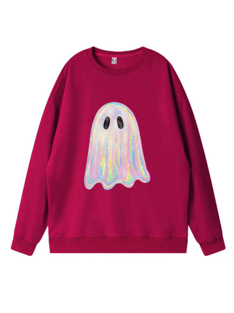 1980s Halloween Ghost Pumpkin Vintage Sweatshirt - vintage fashion, retro style