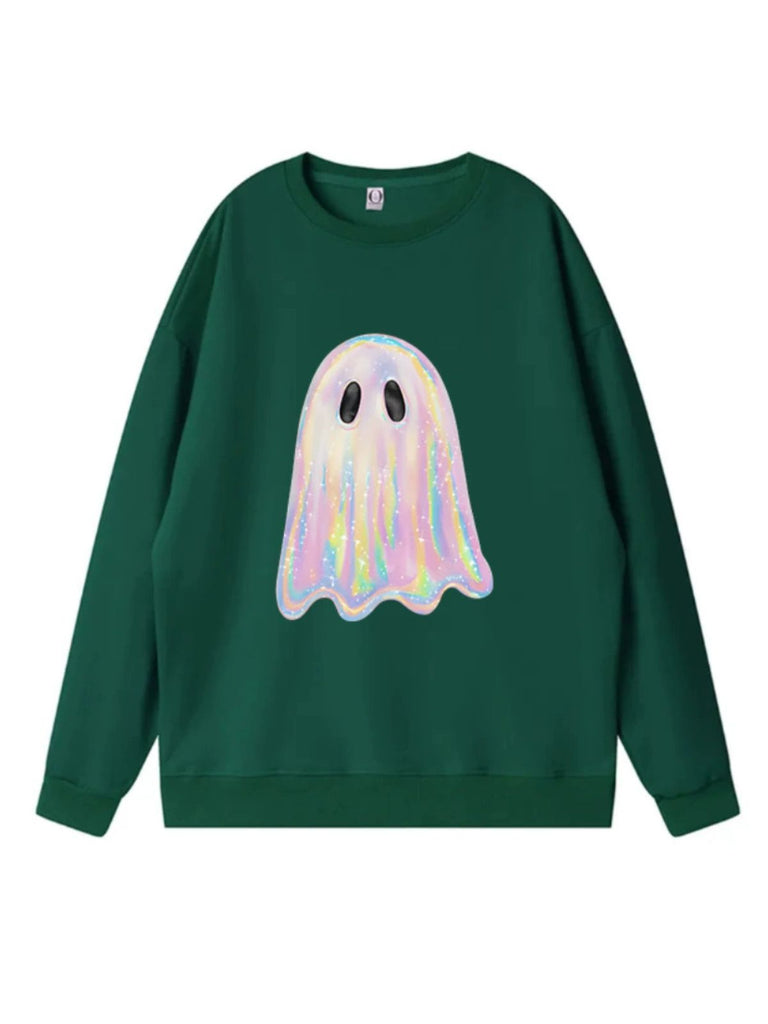 1980s Halloween Ghost Pumpkin Vintage Sweatshirt - vintage fashion, retro style