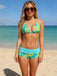 1980s Halter Floral Boy Short Bikini Set - vintage swimsuit, pin-up swimwear for vintage lovers