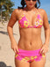 1980s Halter Floral Boy Short Bikini Set - vintage swimsuit, pin-up swimwear for vintage lovers