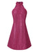 1980s Halter Off-Shoulder Sequined Dress: where 1980s romance meets her modern spirit