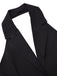 This 1980s Halter V-Neck Backless Sleeveless Solid Dress wraps her in 1980s elegance, one twirl at a time