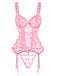 1980s Heart Lace Sheer Bodysuit Nighties - vintage fashion, retro style