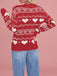 1980s Heart Pattern Valentine's Sweater - vintage fashion, retro style