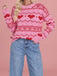 1980s Heart Pattern Valentine's Sweater - vintage fashion, retro style
