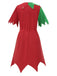 1980s Jagged Christmas Hem Elf Costume Dress Set - vintage dress, retro fashion