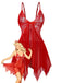 1980s Lace Satin Ribbon Babydoll Lingerie Set - vintage fashion, retro style