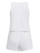 1980s Layered Ruffle Solid Sleeveless Romper - vintage jumpsuit, retro chic for women