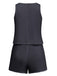 1980s Layered Ruffle Solid Sleeveless Romper - vintage jumpsuit, retro chic for women