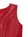 1980s Leather Solid A-Line Sleeveless Dress - vintage dress, retro fashion
