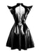 1980s Metallic Futuristic Party Mini Dress - vintage dress, retro fashion