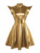 1980s Metallic Futuristic Party Mini Dress - vintage dress, retro fashion