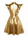 1980s Metallic Futuristic Party Mini Dress - vintage dress, retro fashion