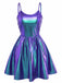 1980s Metallic Spaghetti Strap Party Dress - vintage dress, retro fashion