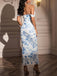 1980s Off-Shoulder Floral Mesh Bodycon Ruched Dress - vintage dress, retro fashion