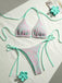 Celadon Green 1980s Textured Lace Bikini Set, vintage swimsuit, pin-up swimwear - perfect for women who love vintage and retro fashion